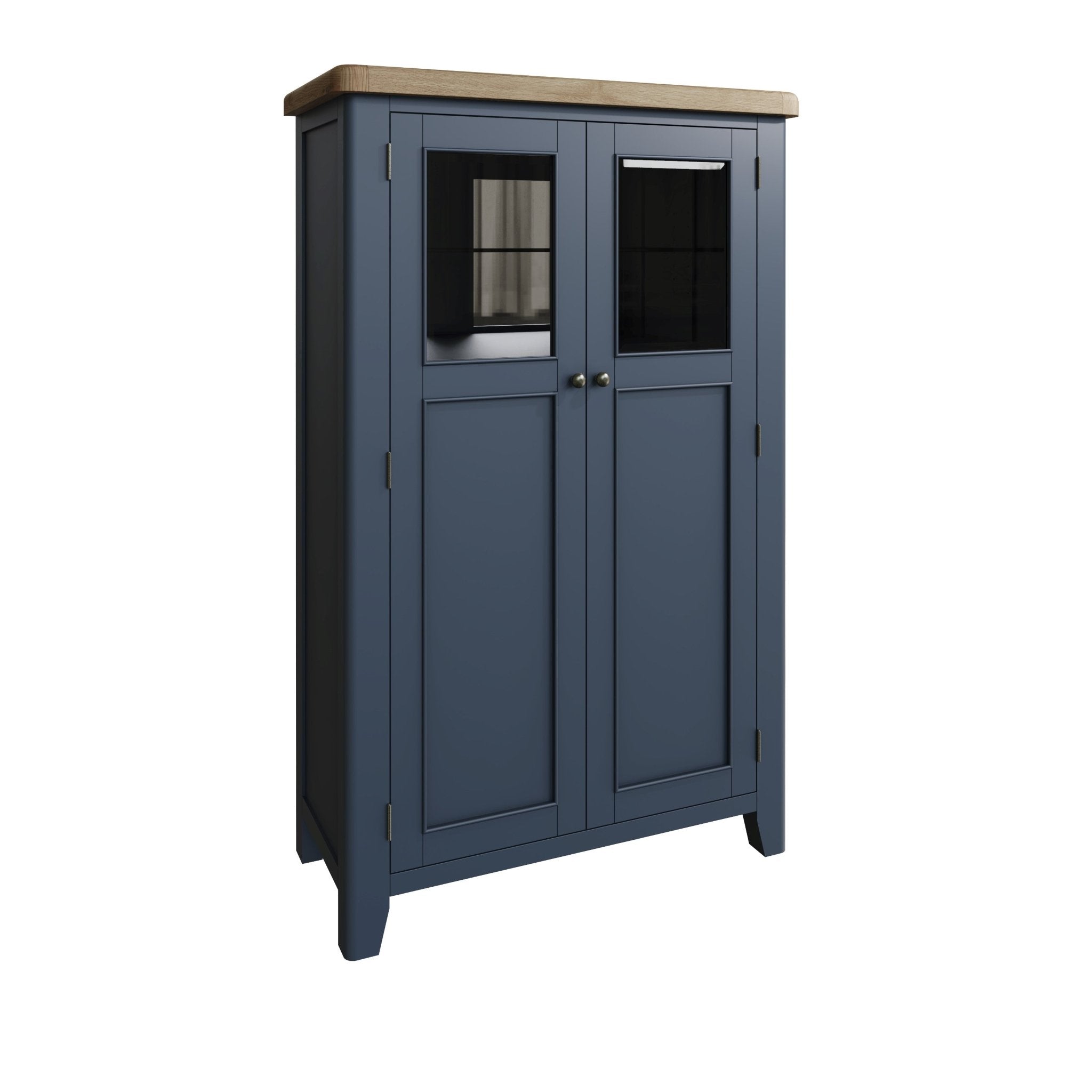 Rogate Blue Painted Drinks Cabinet Cupboard - Duck Barn Interiors
