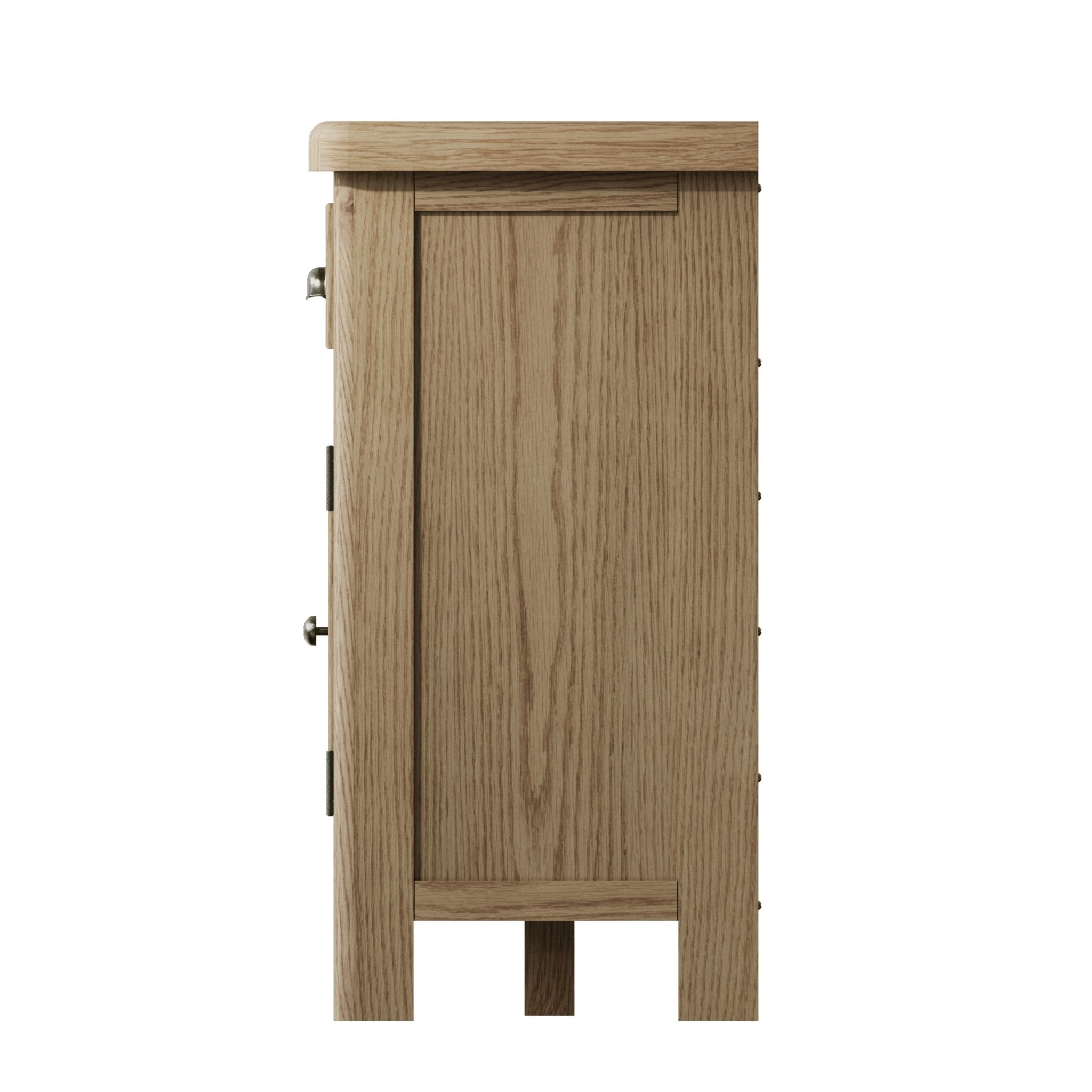 Rusper Oak 2 Door 3 Drawer Large Sideboard with Wine Storage - Duck Barn Interiors
