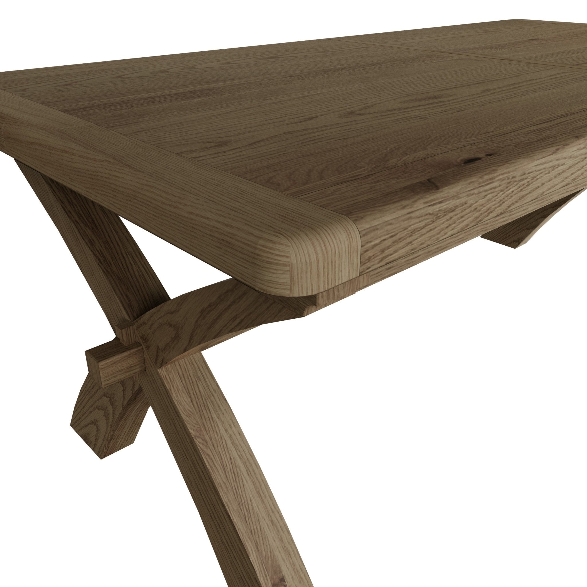 Rusper Oak Cross Leg Extending Dining Table - 2M - Duck Barn Interiors
