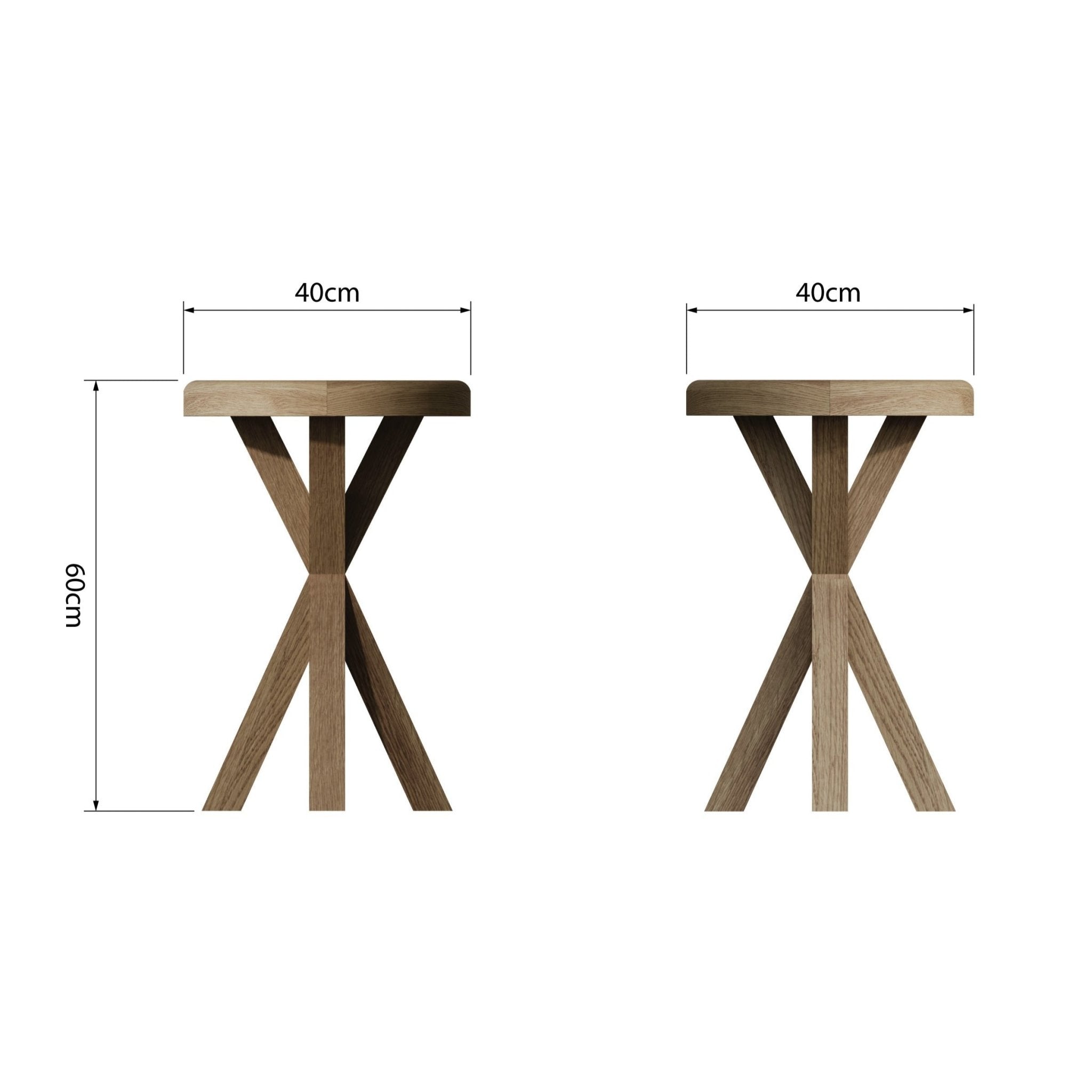 Rusper Oak Round Side Table - Duck Barn Interiors