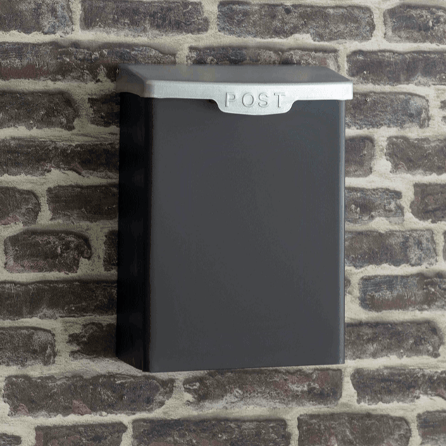 Shipton Steel Post Box - Carbon1 - Duck Barn Interiors