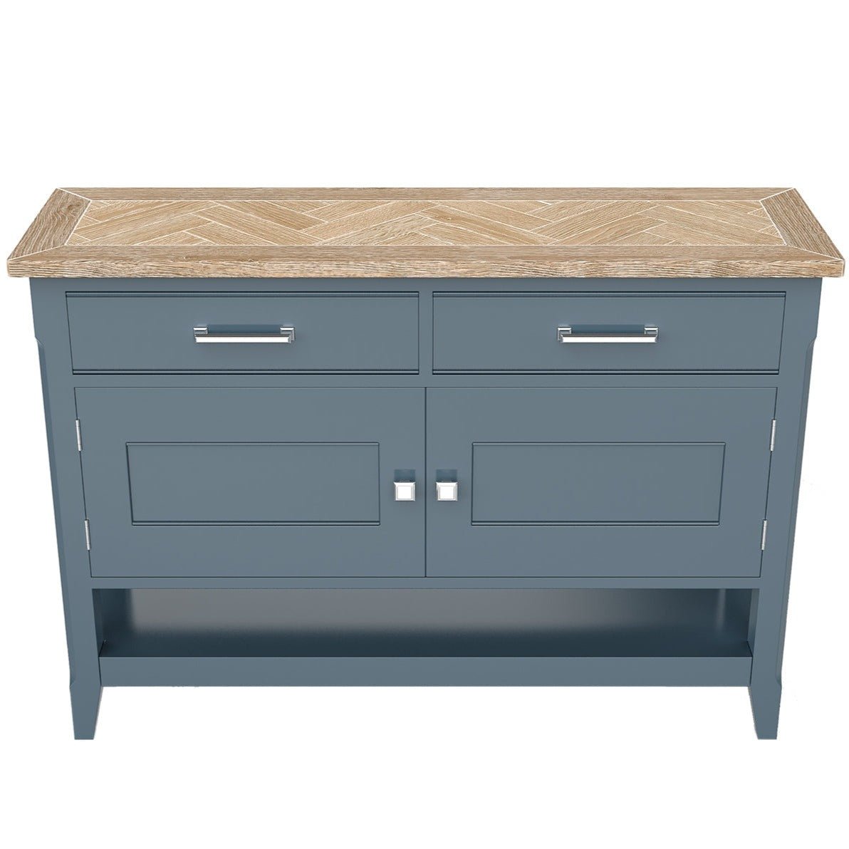 Signature Blue Console Table with Storage - Duck Barn Interiors
