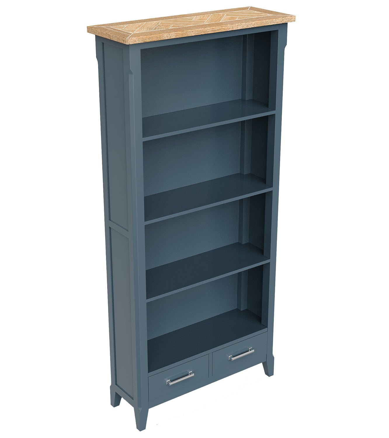 Signature Blue - Tall bookcase - Duck Barn Interiors