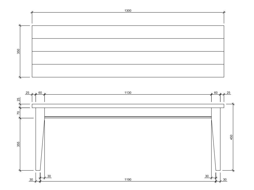 Signature Grey Dining Bench 130cm - Duck Barn Interiors