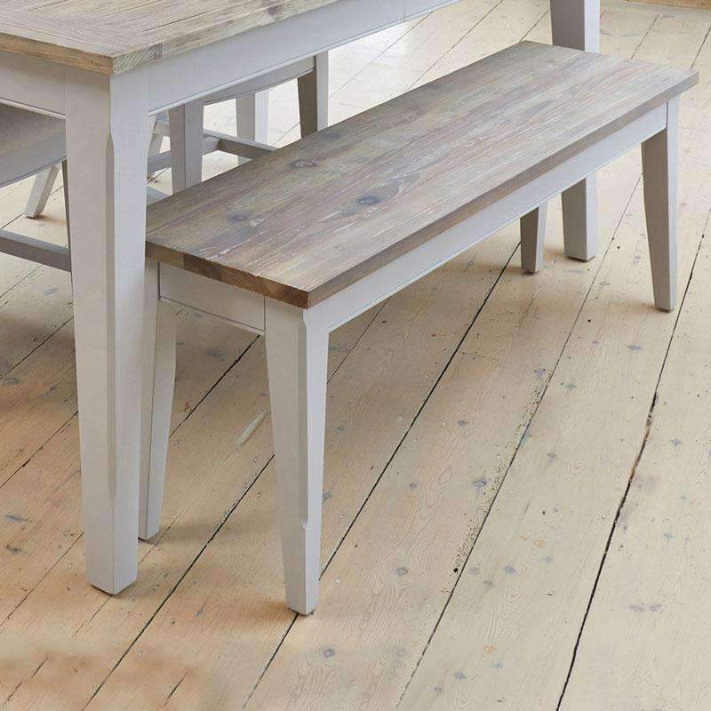 Signature Grey Dining Bench 130cm1 - Duck Barn Interiors
