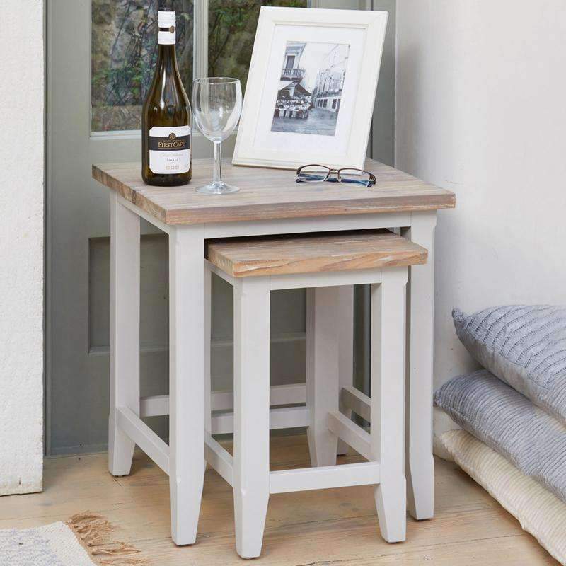 Signature Grey Nest of Two Tables - Duck Barn Interiors