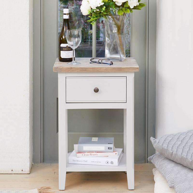 Signature Grey One Drawer Side Table - Duck Barn Interiors