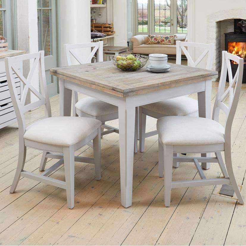 Signature Grey Square Extending Dining Table - Duck Barn Interiors