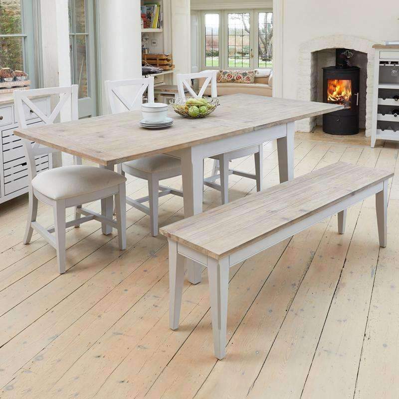 Signature Grey Square Extending Dining Table - Duck Barn Interiors