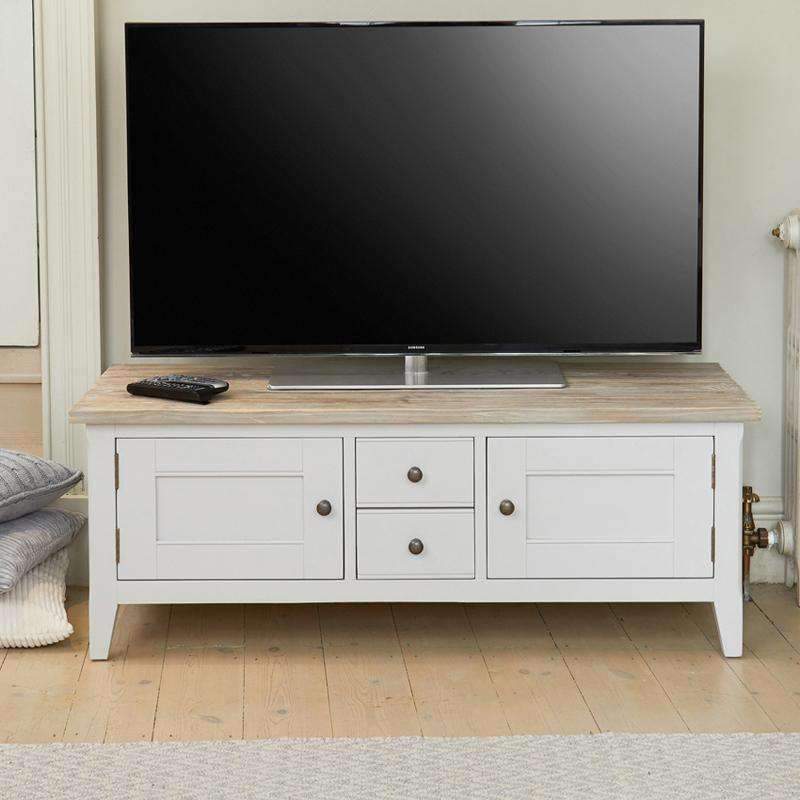 Signature Grey Widescreen TV Cabinet - Duck Barn Interiors