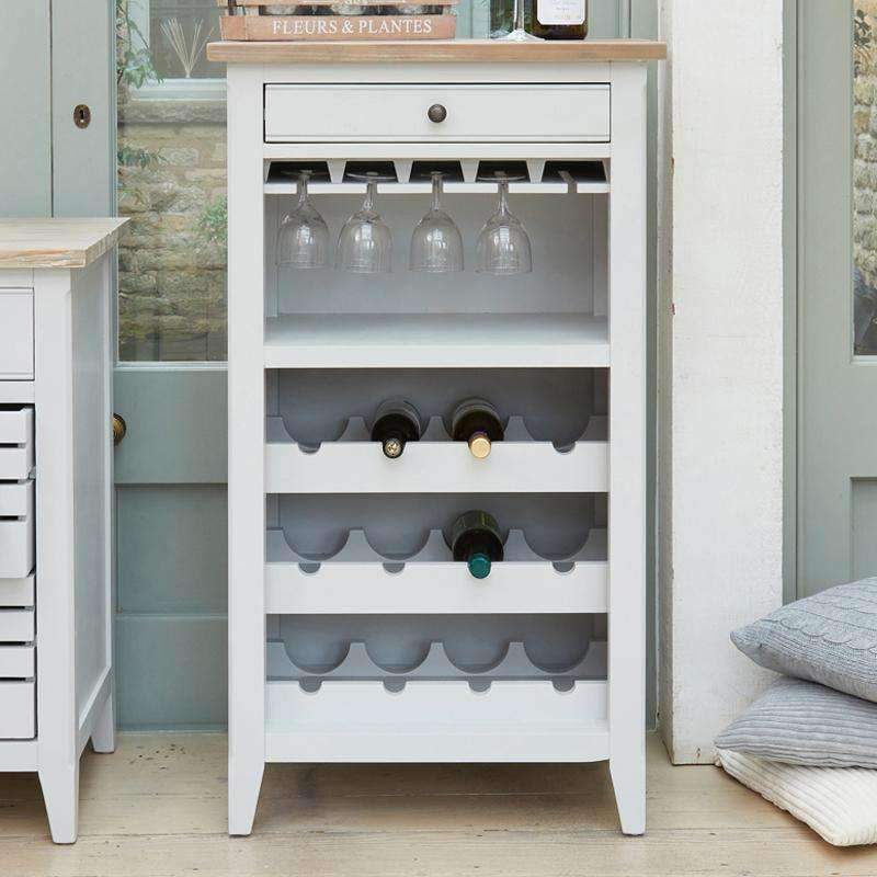 Signature Grey Wine Rack Cabinet1 - Duck Barn Interiors