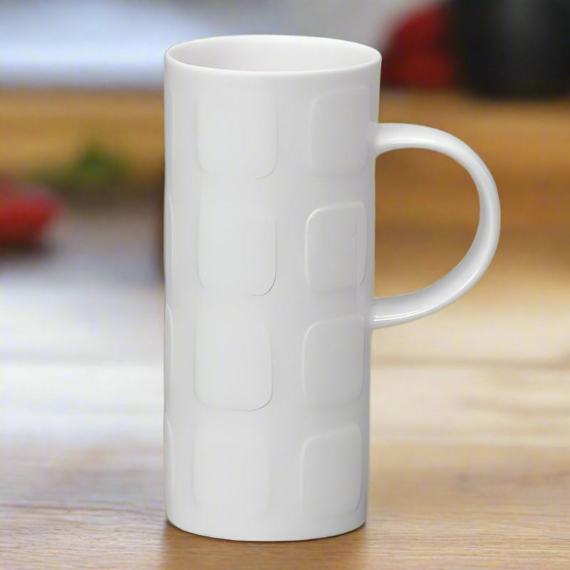 Skinny Squares White Bone China Mug1 - Duck Barn Interiors