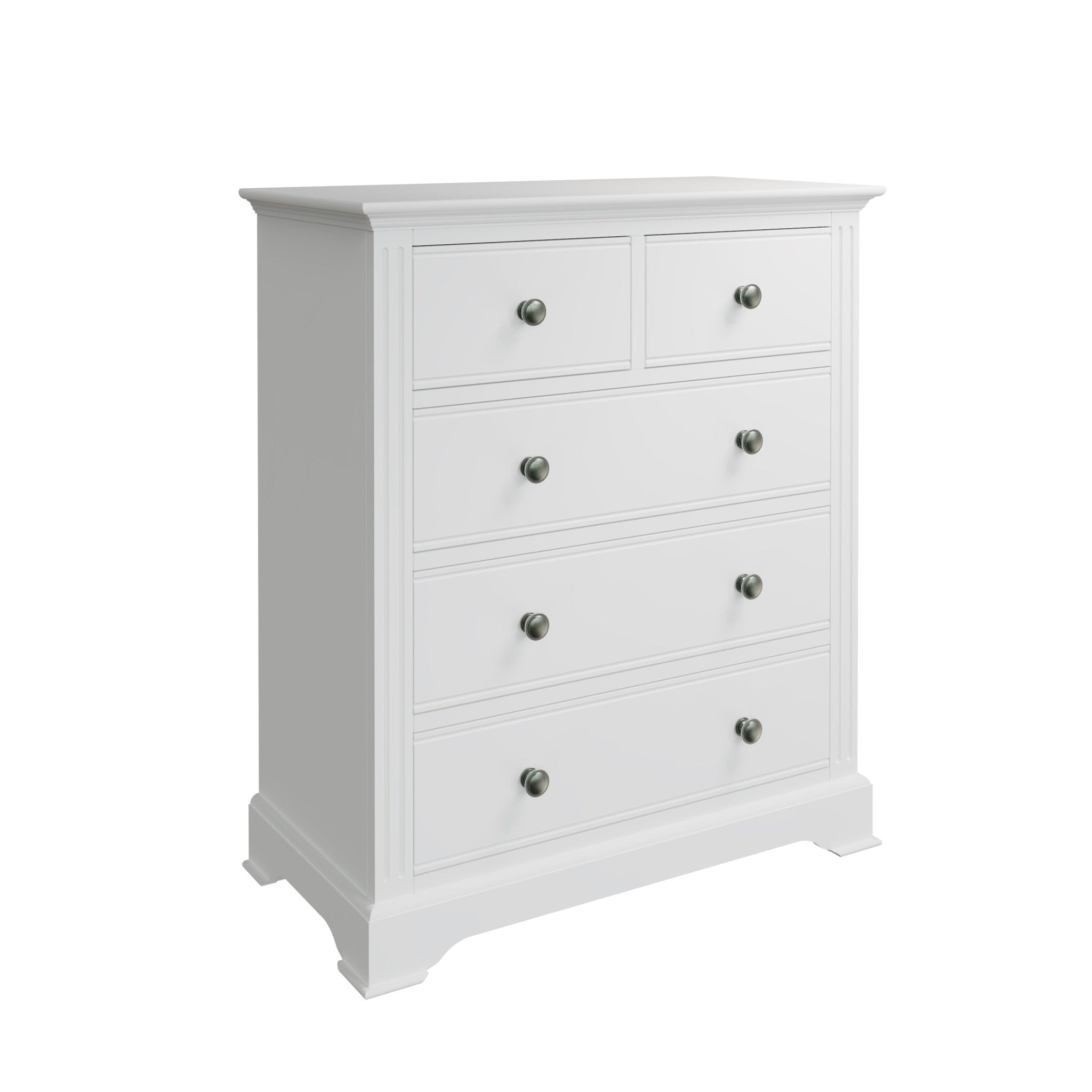 Snowdrop White Painted 2 Over 3 Chest of Drawers - Duck Barn Interiors