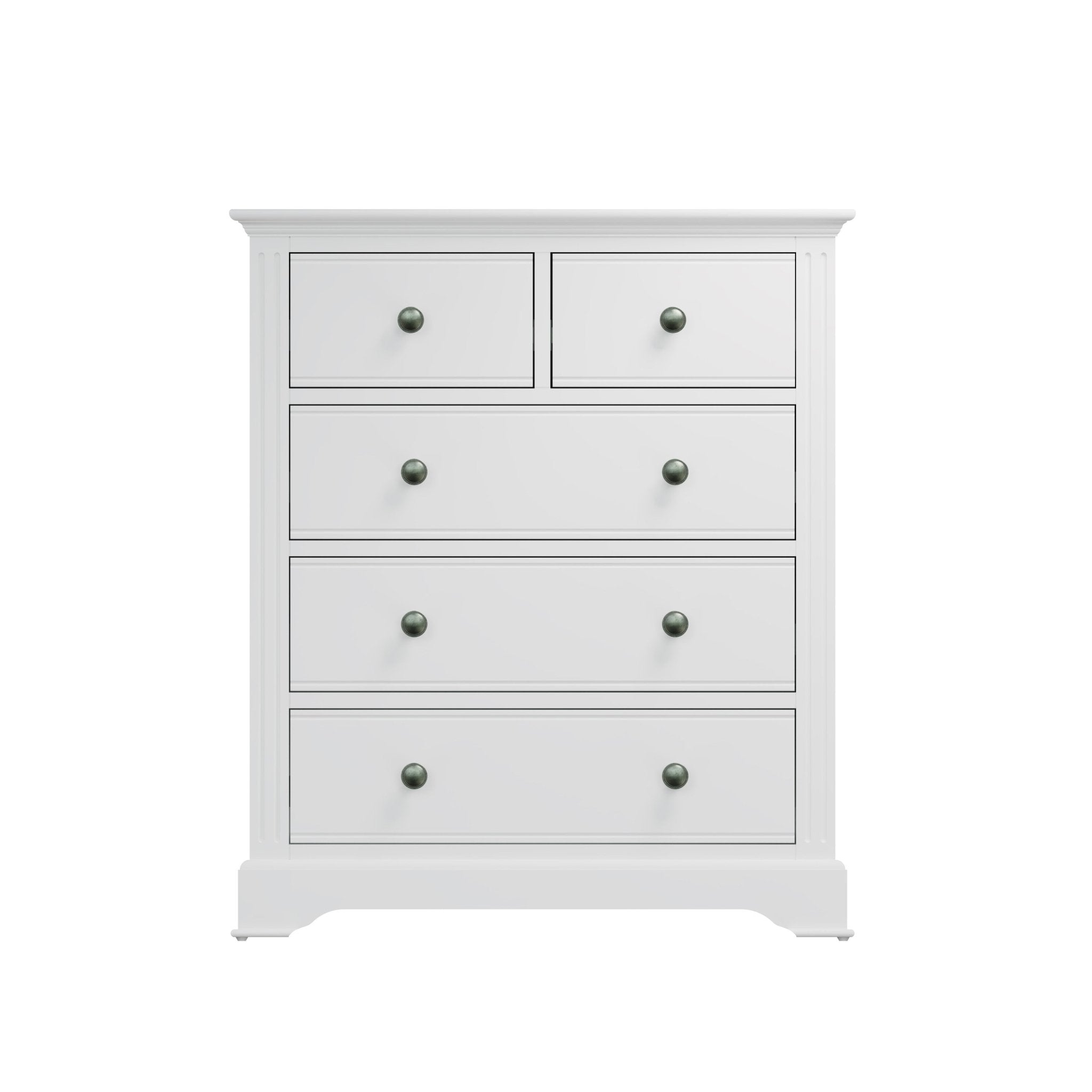 Snowdrop White Painted 2 Over 3 Chest of Drawers - Duck Barn Interiors