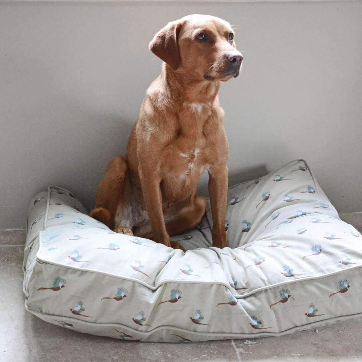 Sophie Allport Pheasant Dog Bed Mattress (2 sizes) - Duck Barn Interiors