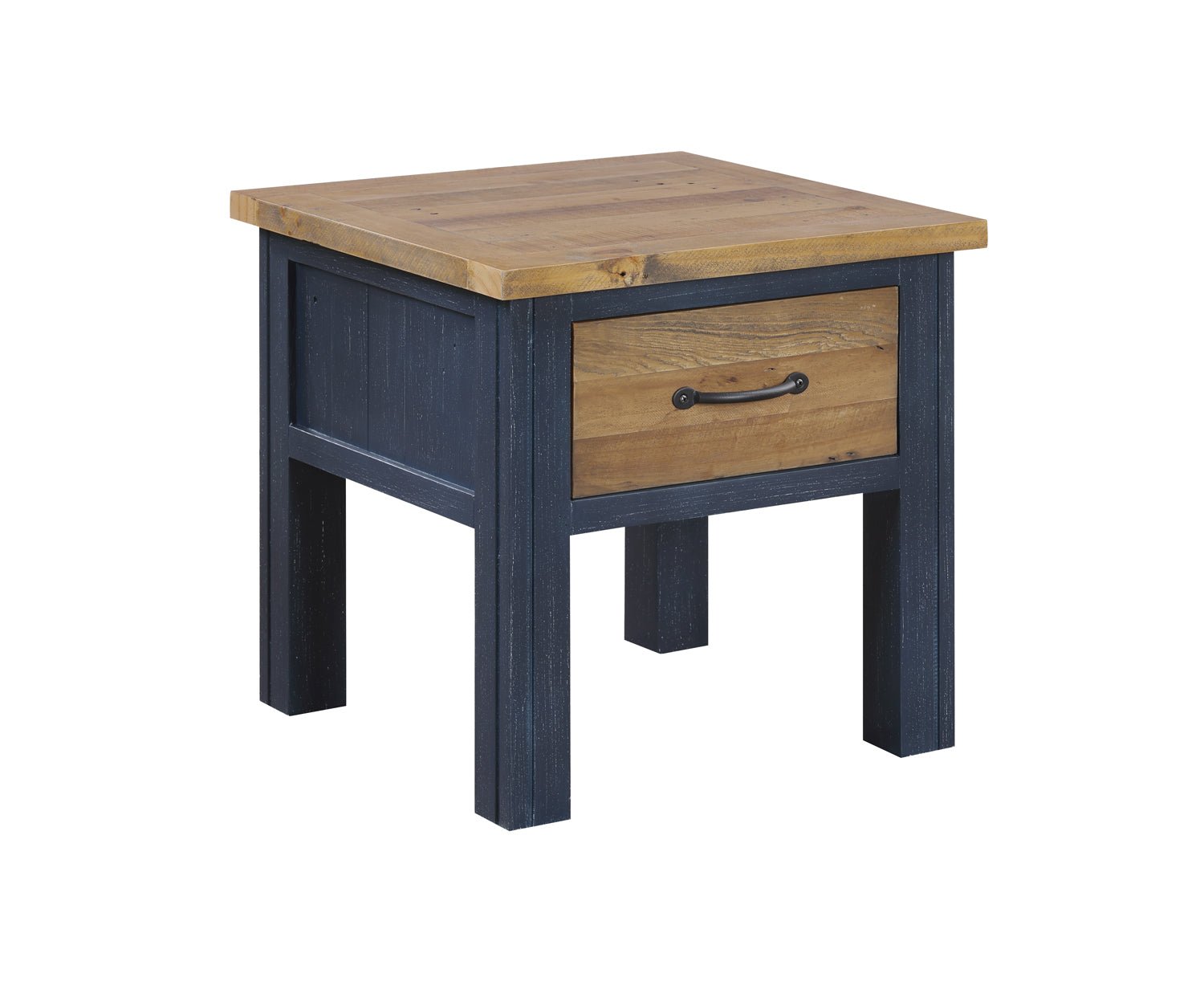 Splash of Blue Lamp Table With drawer - Duck Barn Interiors