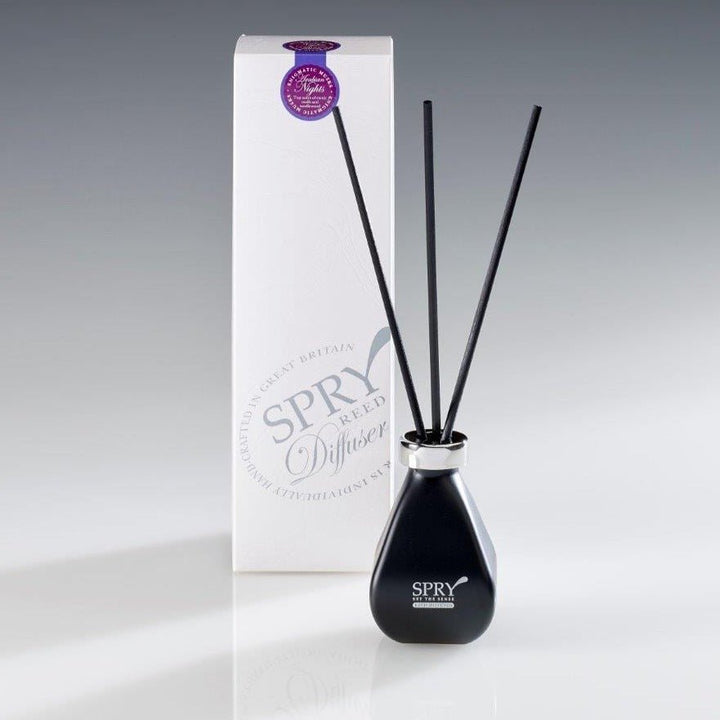 Spry Reed Room Diffuser - Black Glass - Arabian Nights1 - Duck Barn Interiors