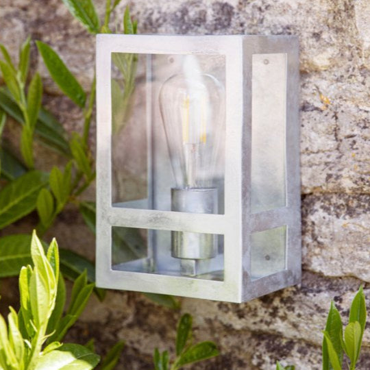 St Ives Wall Lantern - Galvanised Steel1 - Duck Barn Interiors