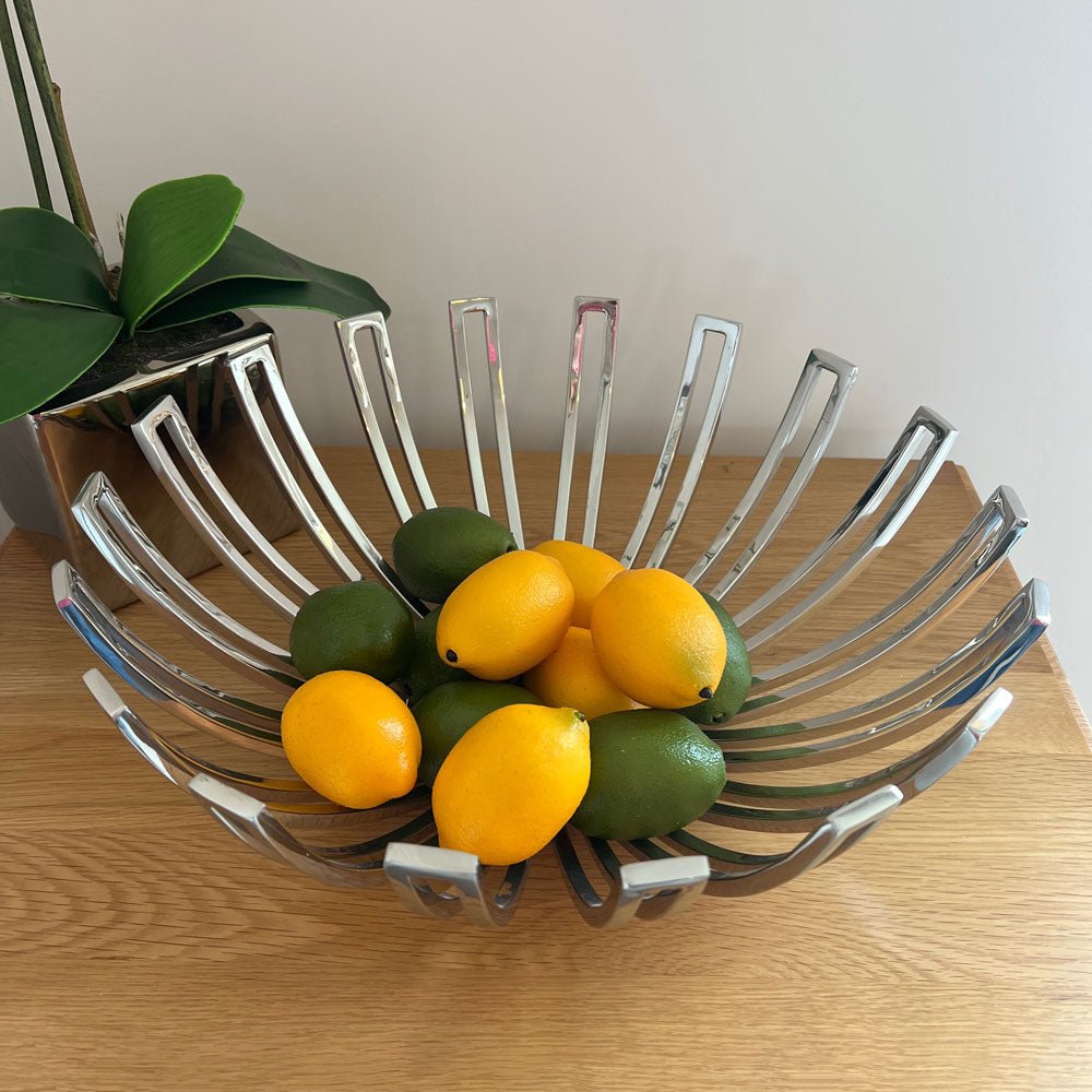 Stainless Steel Dual Pronged Fruit Bowl (3 Sizes) - Duck Barn Interiors