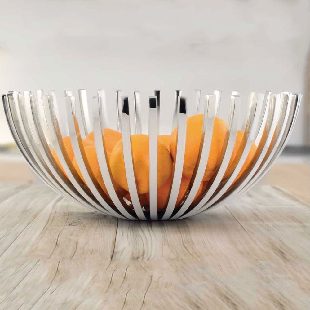 Stainless Steel Repeat Pronged Fruit Bowl (2 Sizes) - Duck Barn Interiors