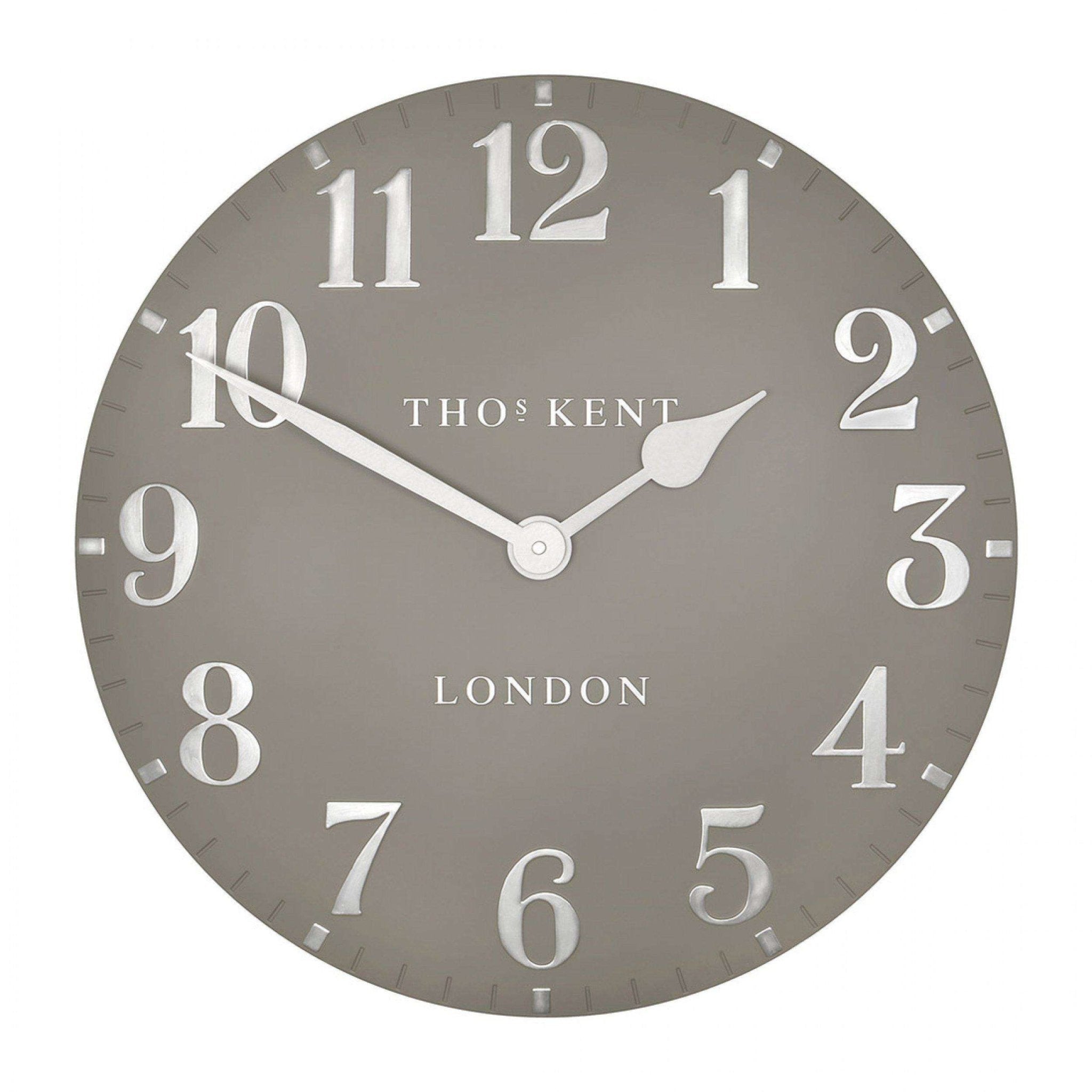 Thomas Kent Arabic Cool Mink Wall Clock (50cm/20") - Duck Barn Interiors