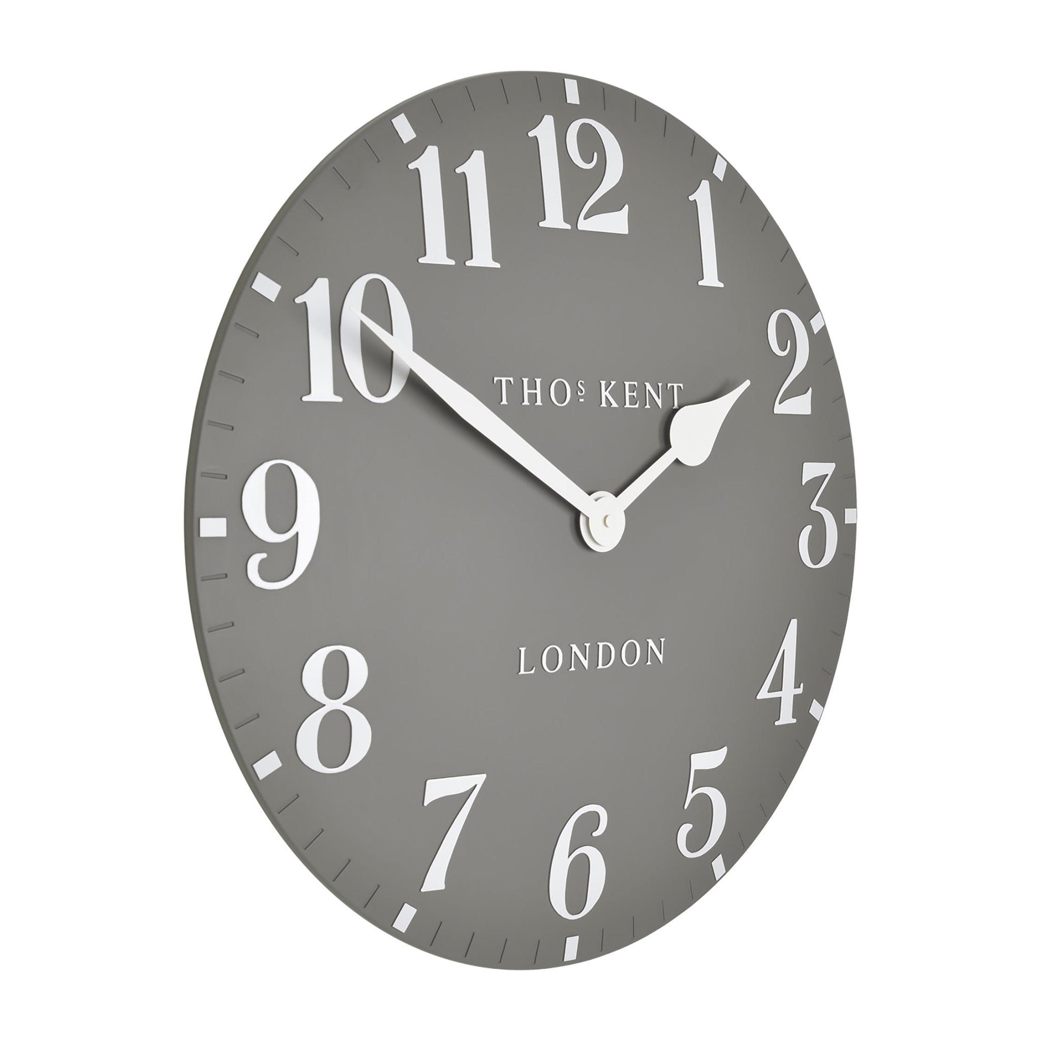 Thomas Kent Arabic Dolphin Grey Wall Clock (50cm/20") - Duck Barn Interiors