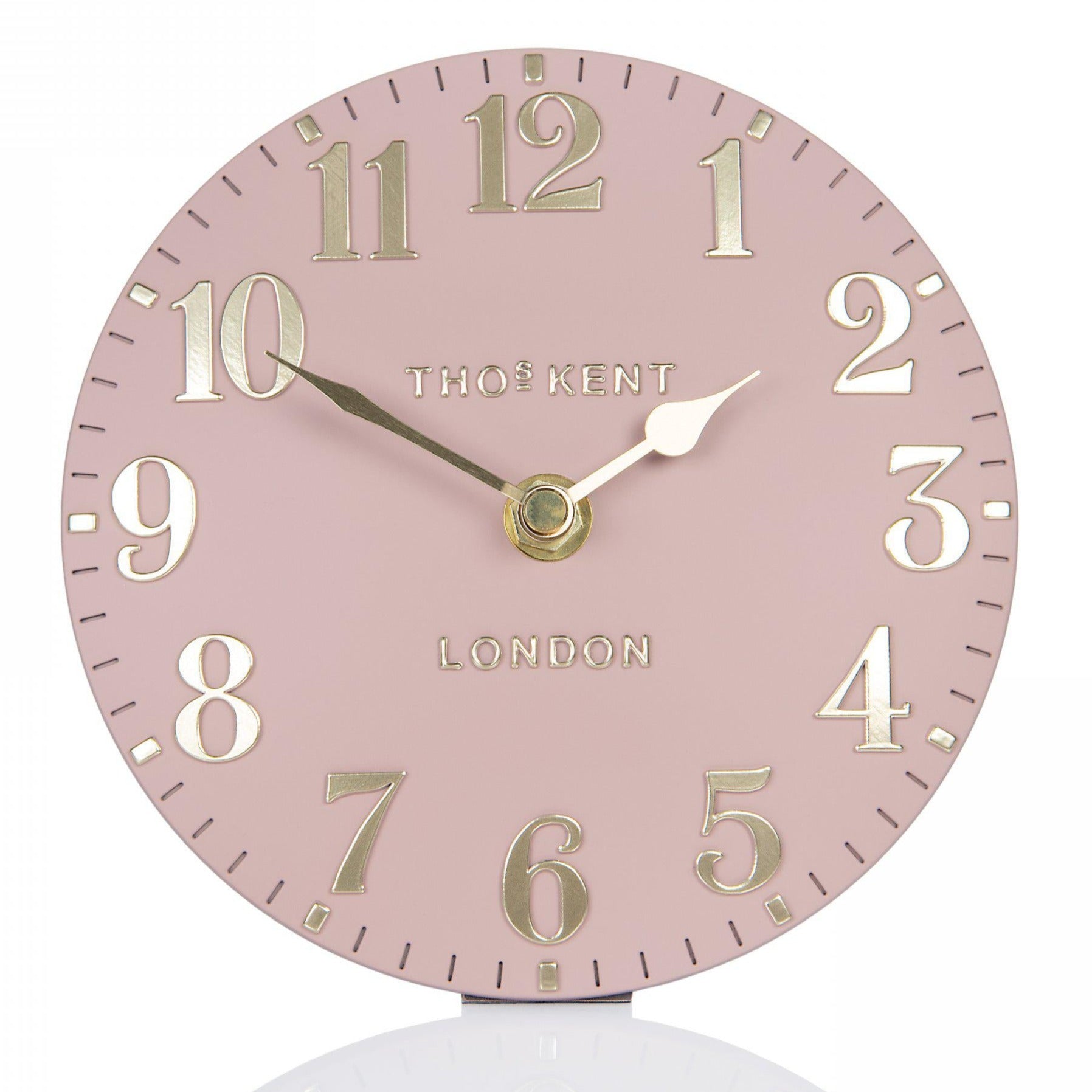 Thomas Kent Arabic Mantel Clock - Blush Pink (15cm/6") - Duck Barn Interiors