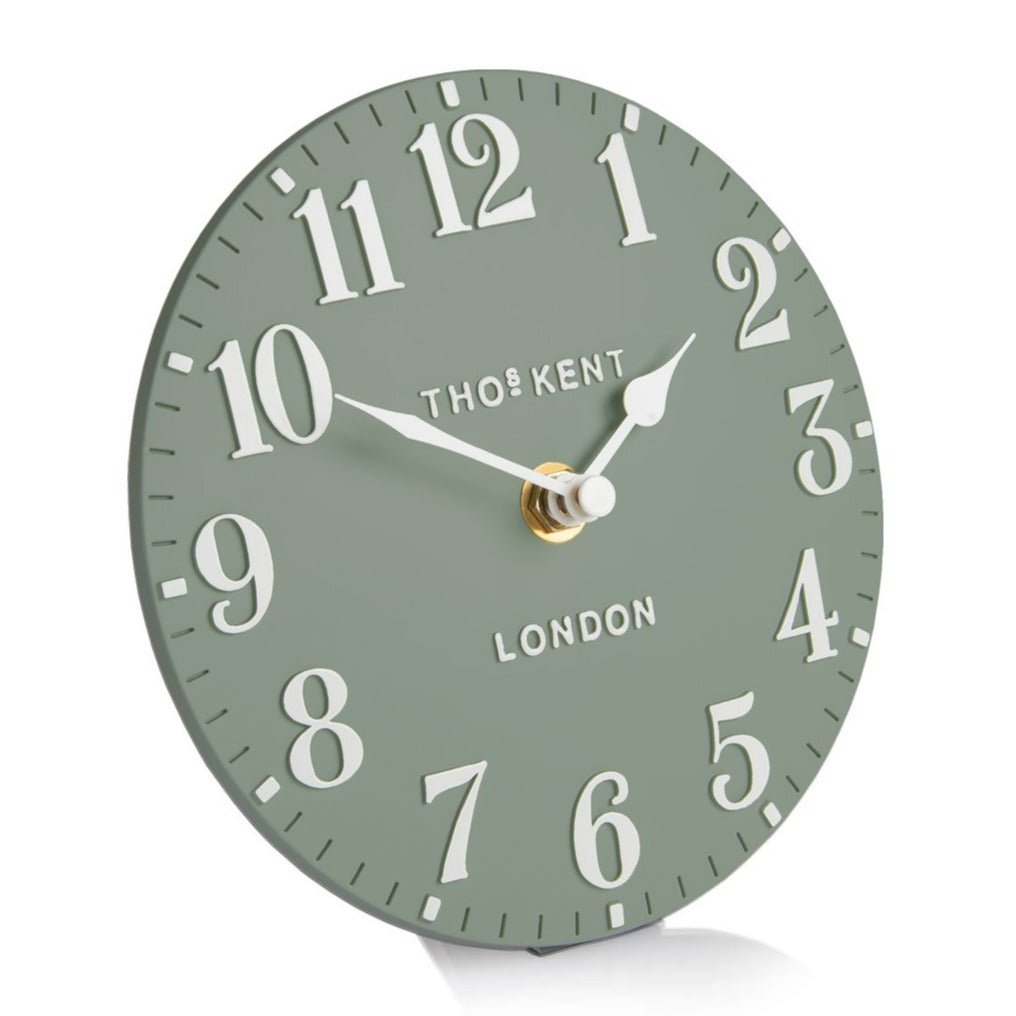 Thomas Kent Arabic Mantel Clock - Seagrass - Duck Barn Interiors