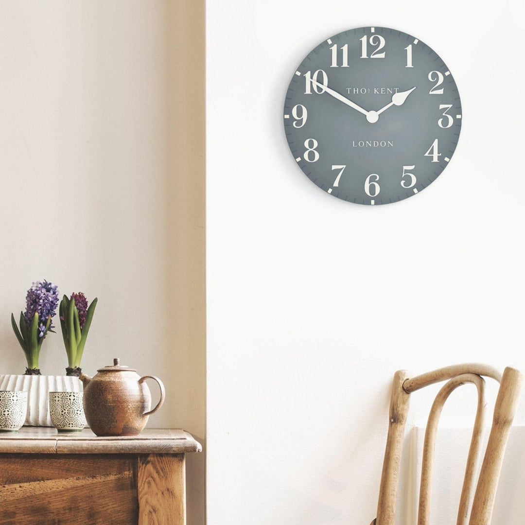 Thomas Kent London. Arabic Wall Clock 20" (51cm) Dolphin Grey – Clocks