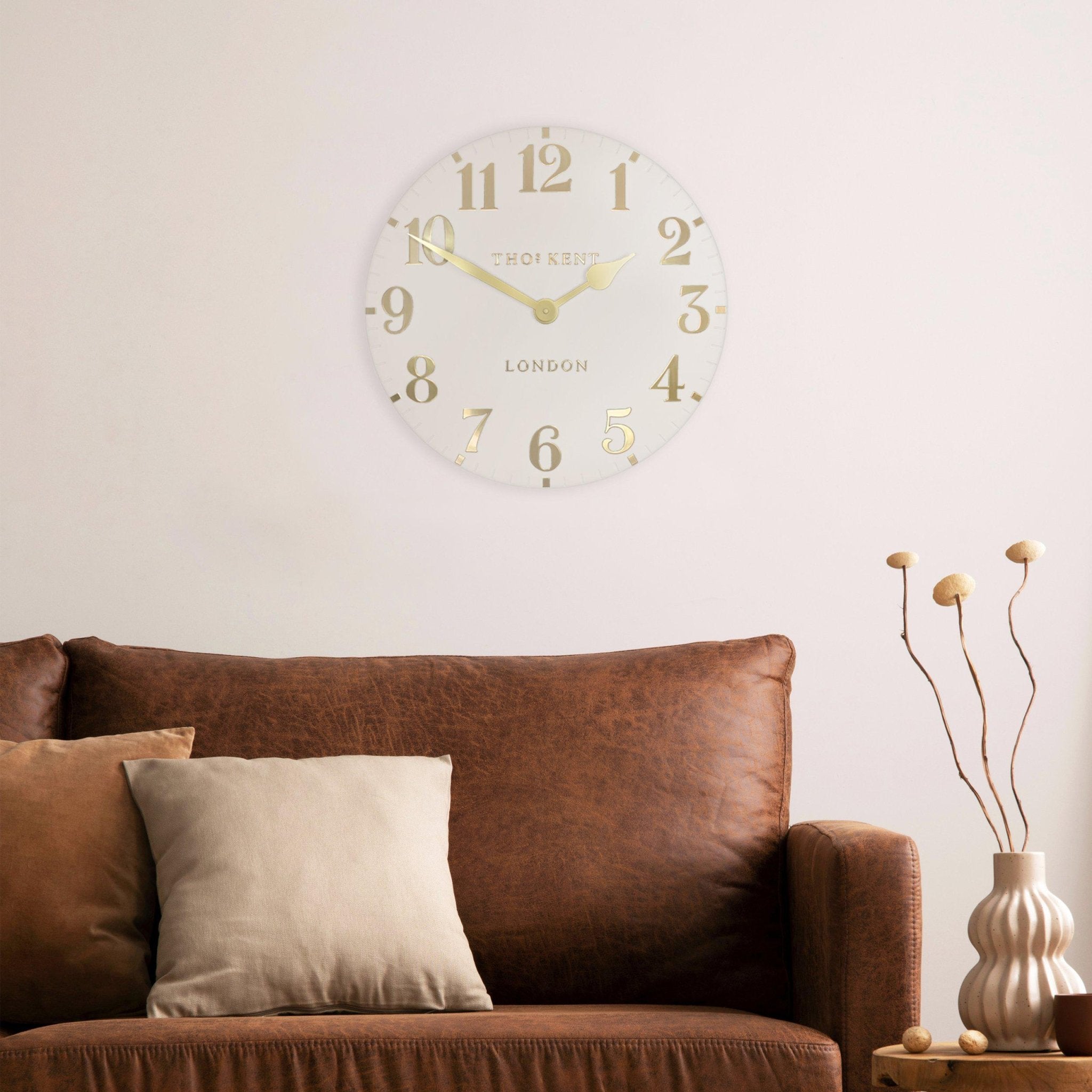 Thomas Kent Arabic Wall Clock - Oatmeal (50cm/20") - Duck Barn Interiors