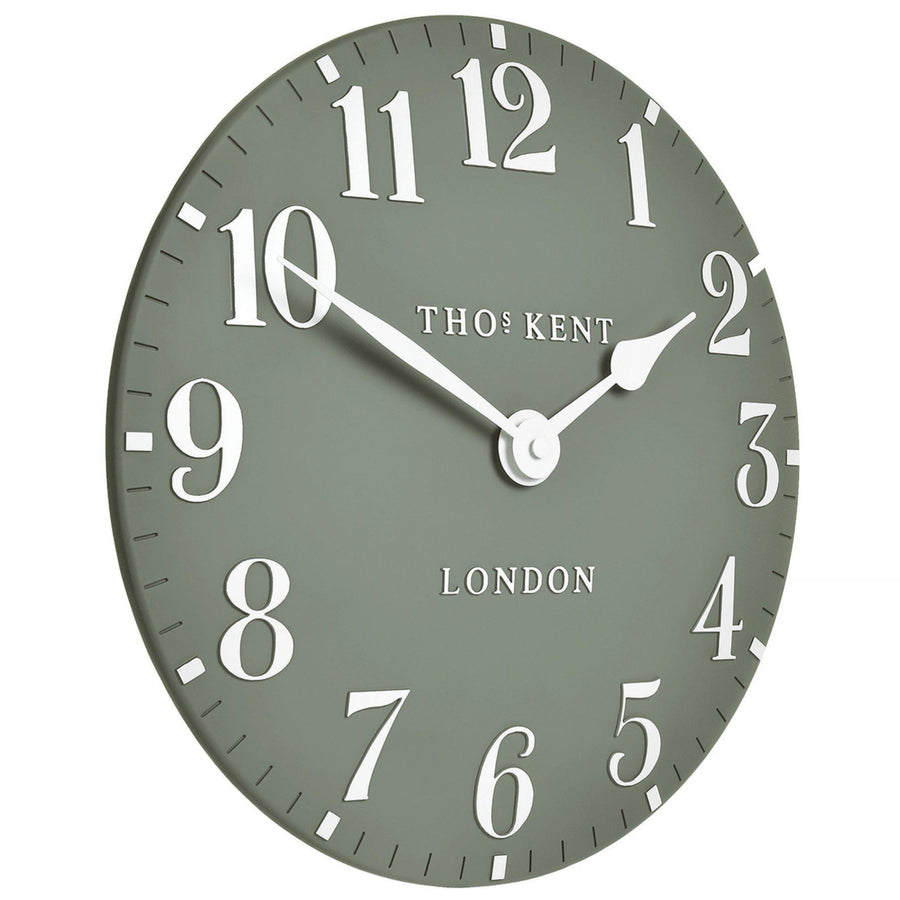 Thomas Kent Arabic Wall Clock - Seagrass (30cm/12") – Duck Barn Interiors