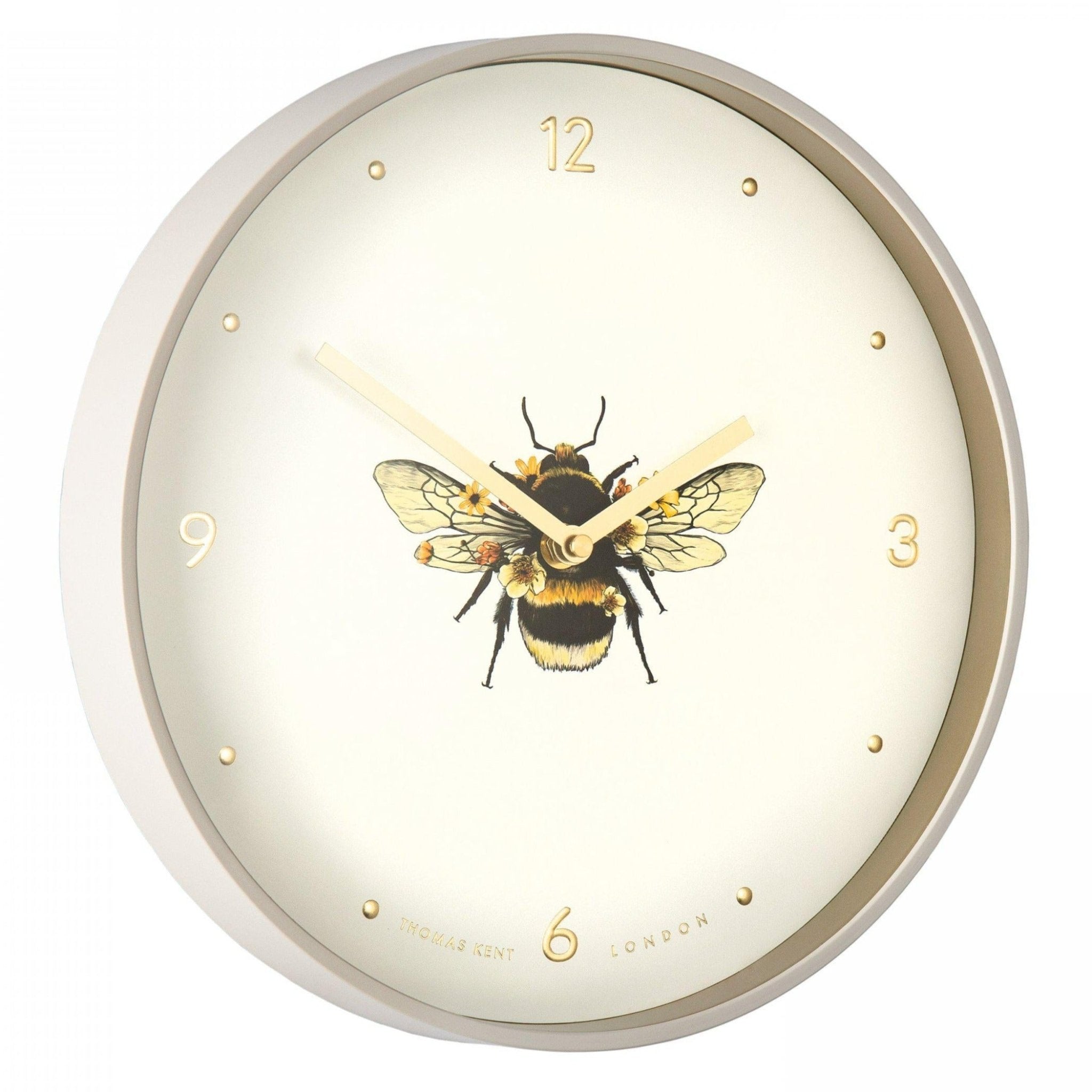 Thomas Kent Bee In Bloom Wall Clock (30cm/12") - Duck Barn Interiors