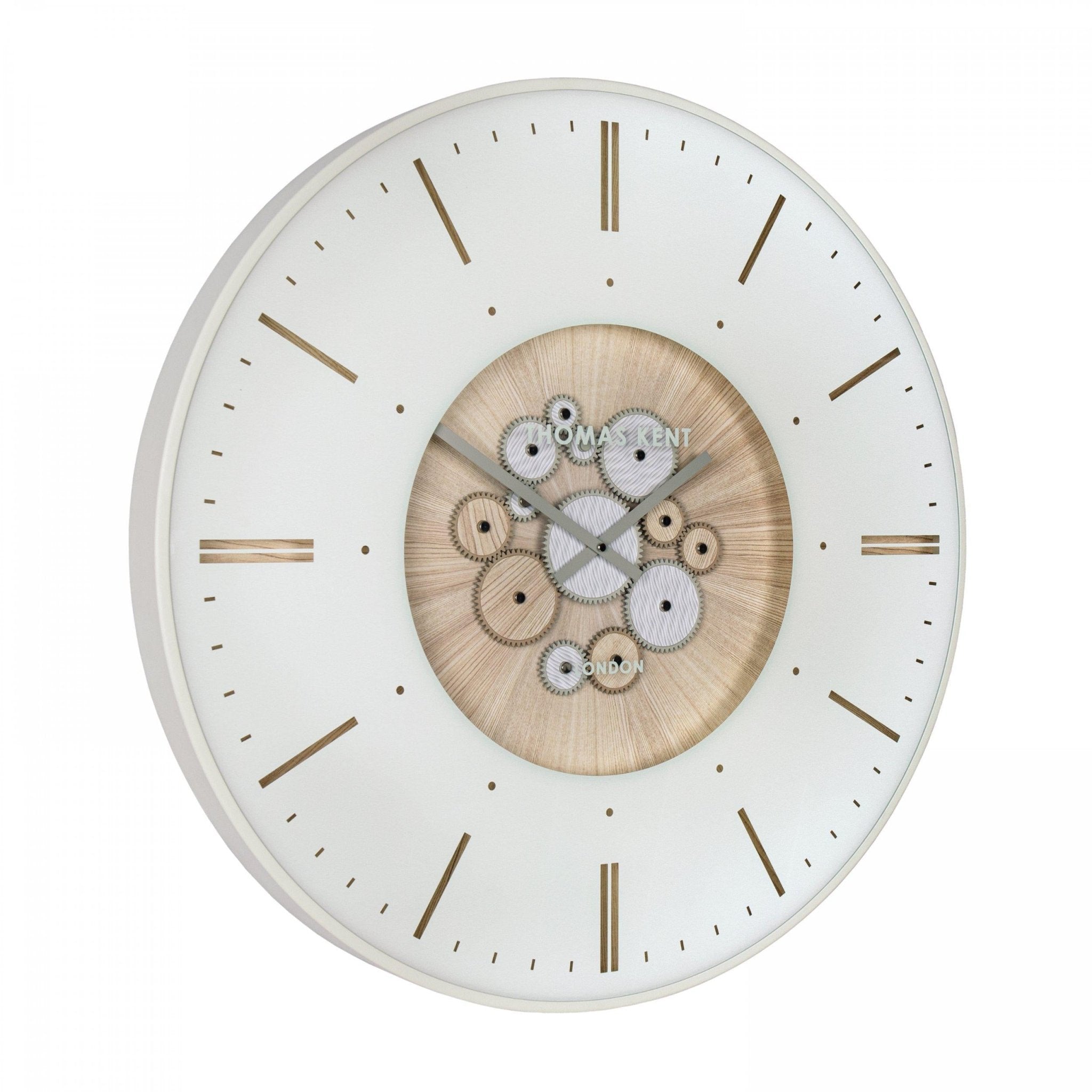 Thomas Kent Clocksmith Grand Cog Wall Clock - Ivory (74cm/30") - Duck Barn Interiors