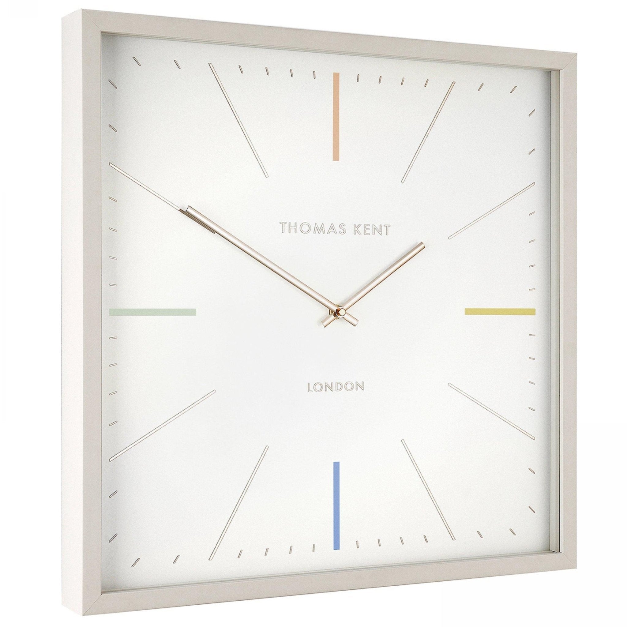 Thomas Kent Editor Wall Clock Light Grey (50cm/20") - Duck Barn Interiors