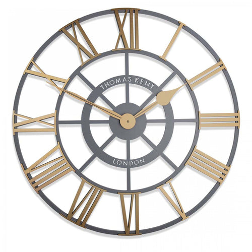 Thomas Kent Evening Star Skeleton Wall Clock - Brass (61cm/24