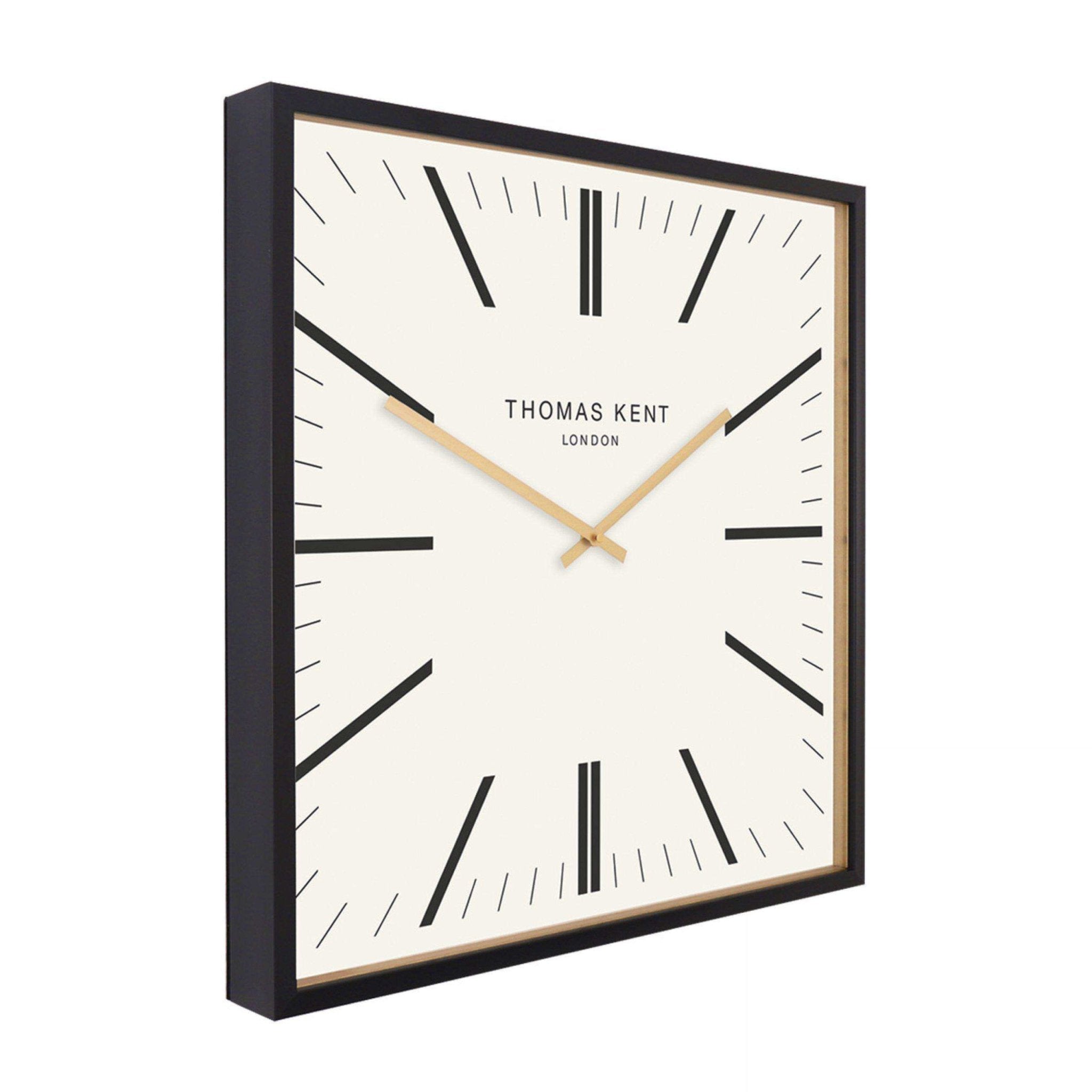 Thomas Kent Garrick Grand White Square Wall Clock (61cm/24") - Duck Barn Interiors