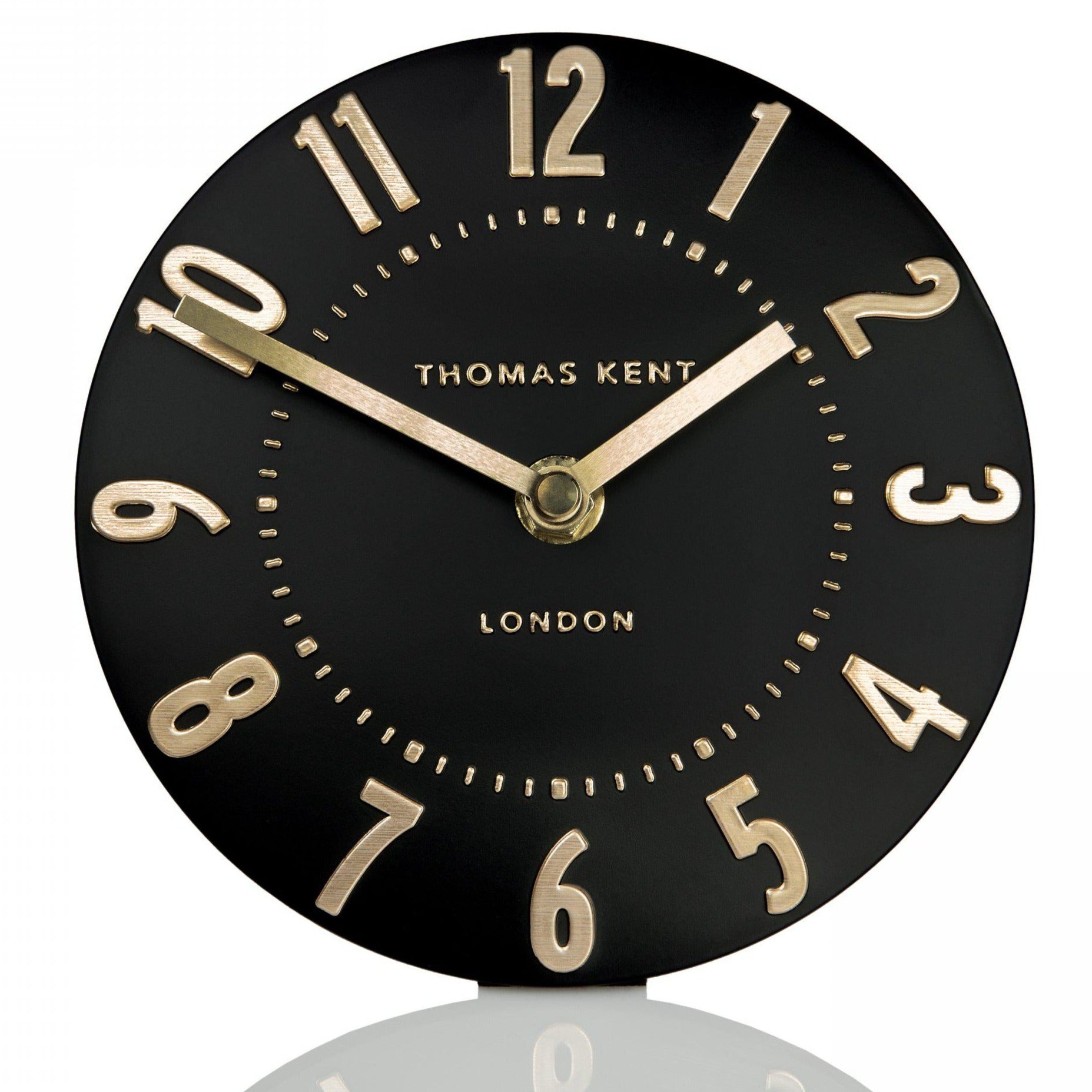Thomas Kent Mulberry Mantel Clock - Noir (15cm/6") - Duck Barn Interiors