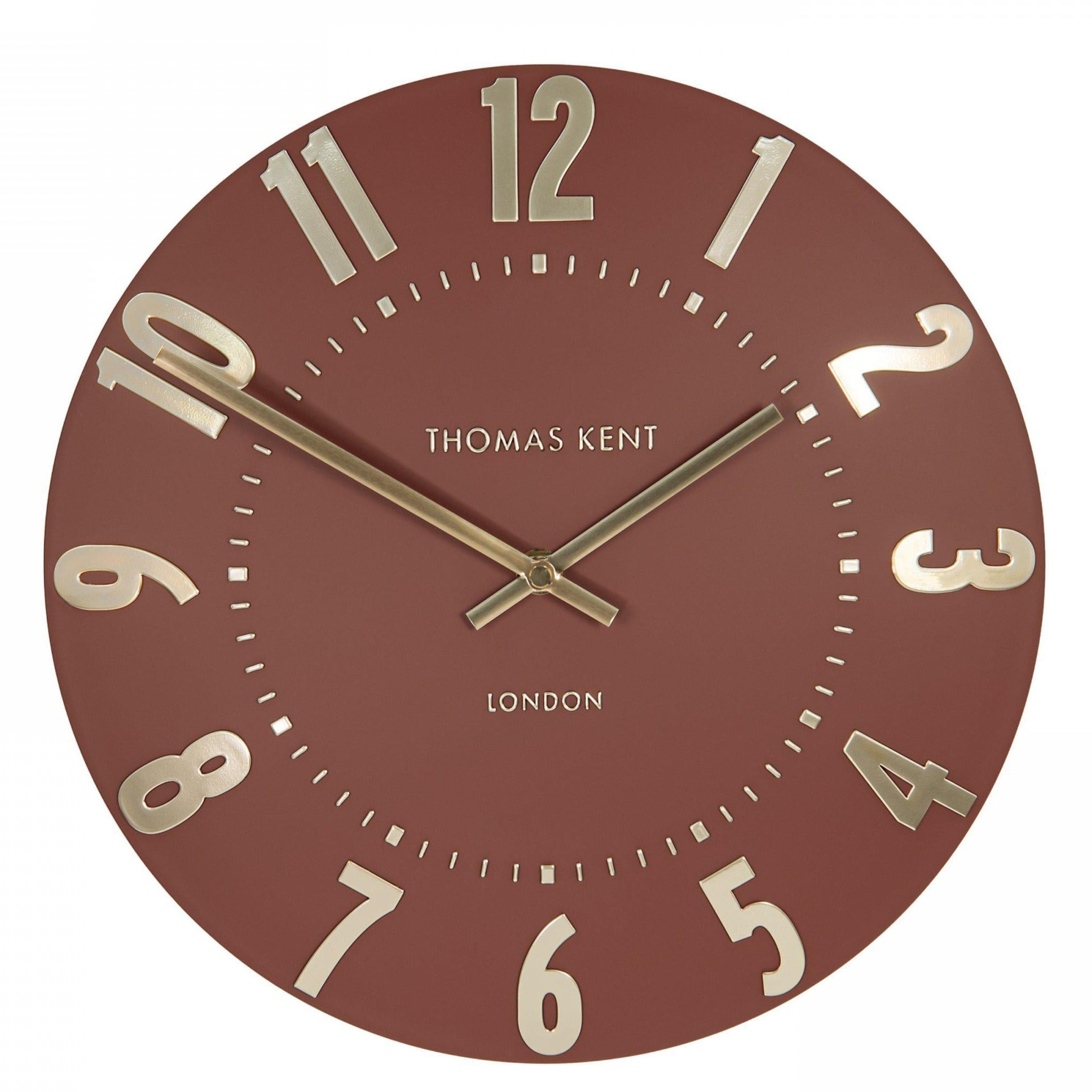 Thomas Kent Mulberry Wall Clock - Auburn (50cm/20") - Duck Barn Interiors