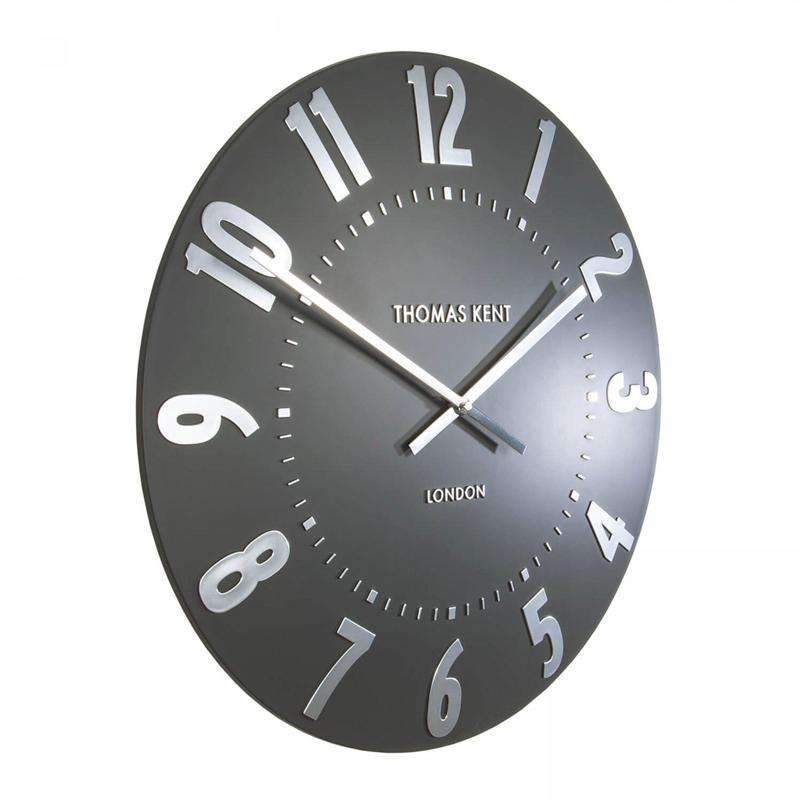 Thomas Kent Mulberry Wall Clock Graphite Silver (50cm/20") Duck