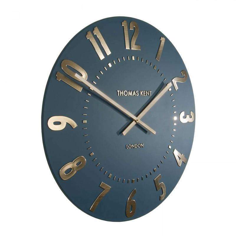 Thomas Kent Mulberry Wall Clock - Midnight Blue (30cm/12") - Duck Barn Interiors