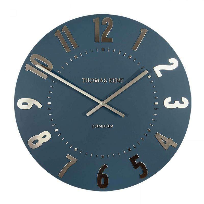 Thomas Kent Mulberry Wall Clock - Midnight Blue (30cm/12") - Duck Barn Interiors