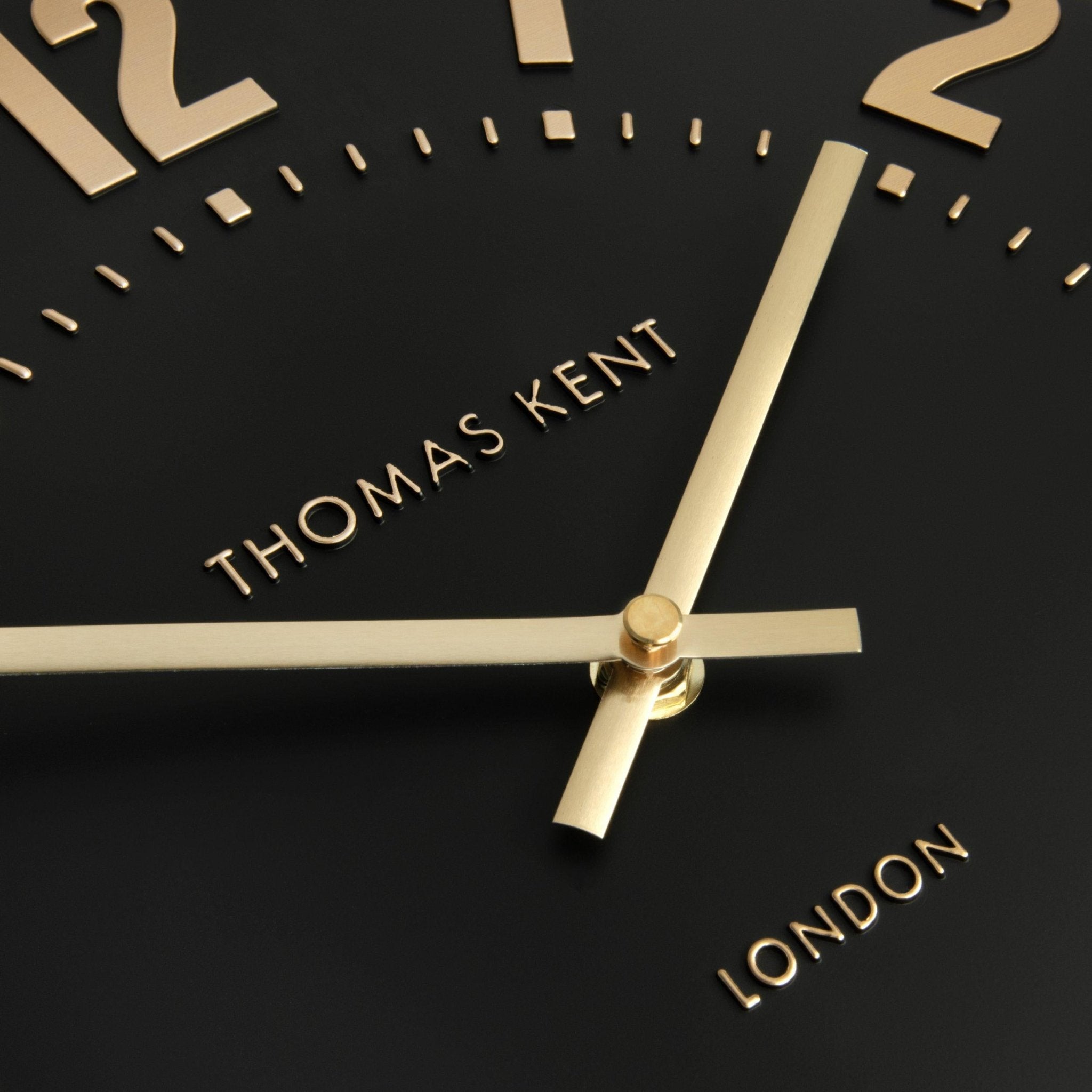 Thomas Kent Mulberry Wall Clock - Noir (30cm/12") - Duck Barn Interiors
