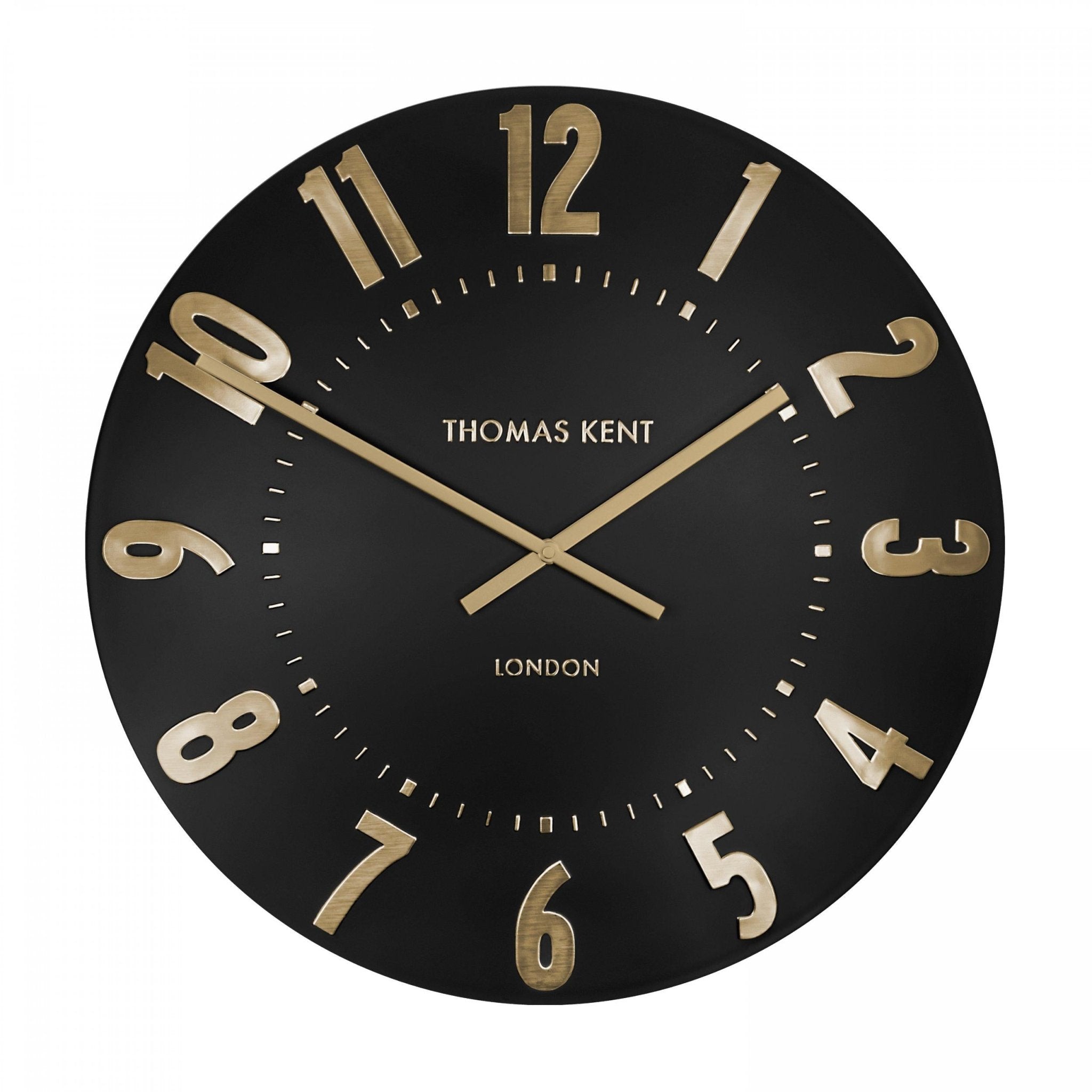 Thomas Kent Mulberry Wall Clock - Noir (50cm/20") - Duck Barn Interiors