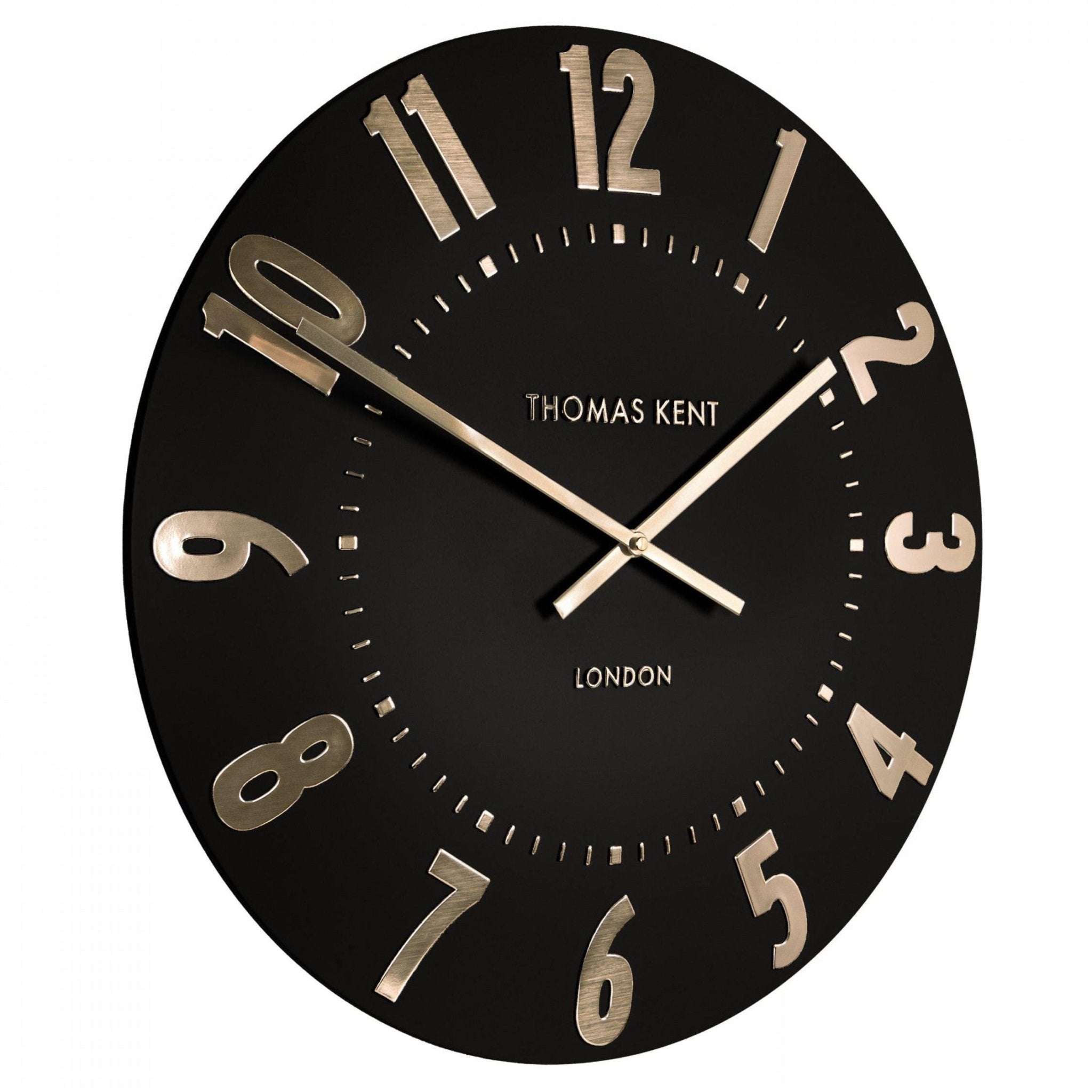 Thomas Kent Mulberry Wall Clock Noir (50cm/20") Duck Barn Interiors