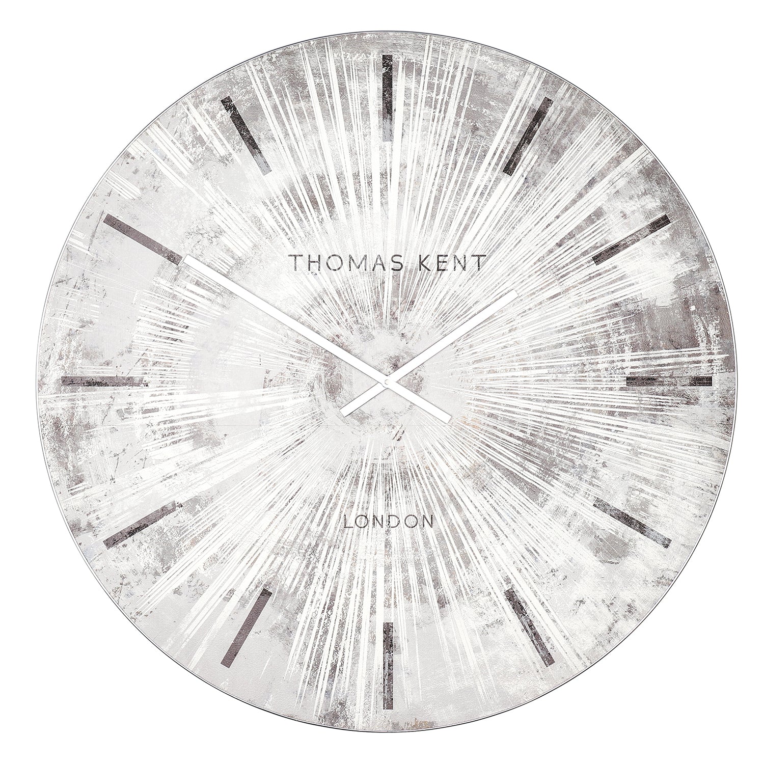 Thomas Kent Starburst Grand Clock - Silver (92cm/36") - Duck Barn Interiors