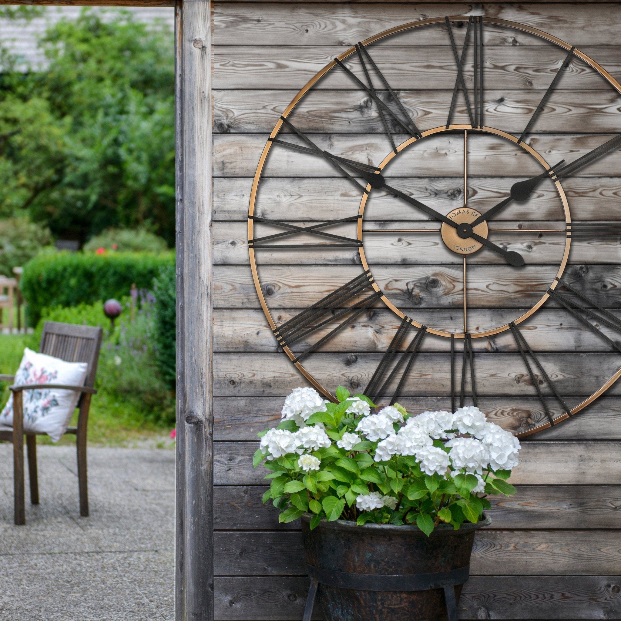 Thomas Kent Summer House Wall Clock - Copper (81cm/32") - Duck Barn Interiors