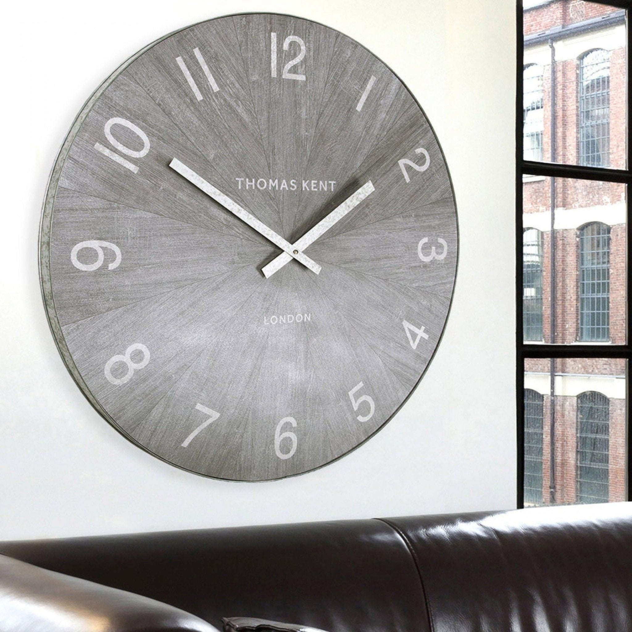 Thomas Kent Wharf Wall Clock - Limestone (76cm/30") - Duck Barn Interiors