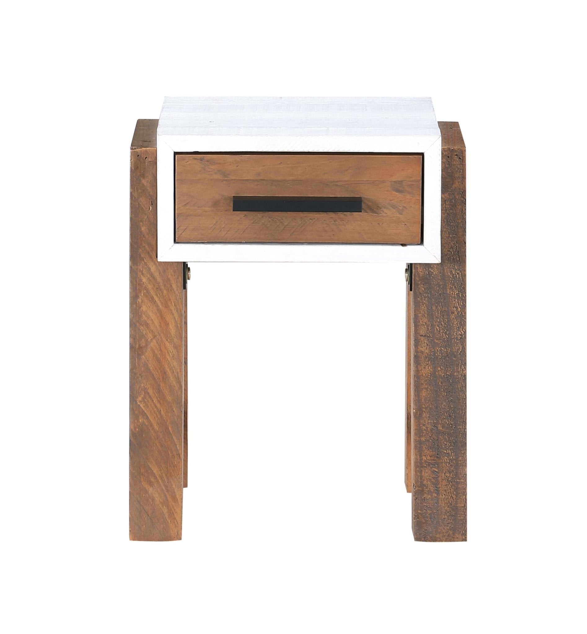 Trinity Reclaimed Wood Side Table With One Drawer - Duck Barn Interiors