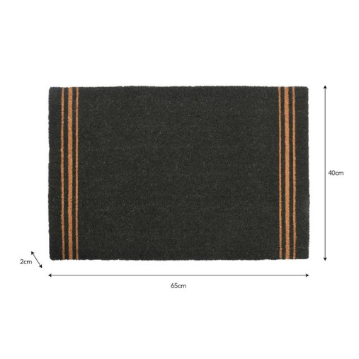 Triple Stripe Doormat - Forest Green (2 sizes) - Duck Barn Interiors