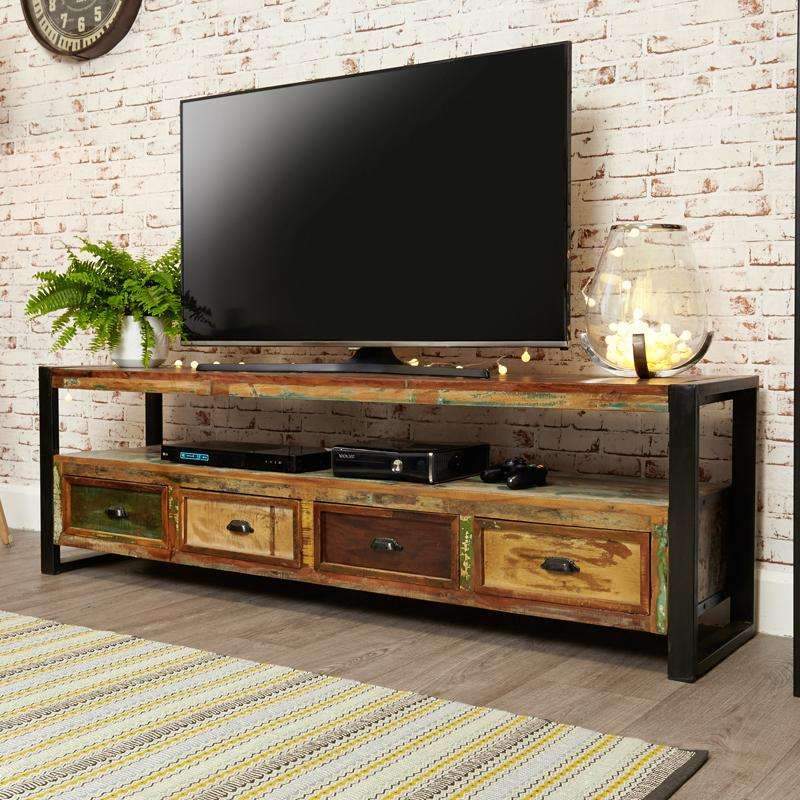 Urban Chic Open Widescreen Television Cabinet1 - Duck Barn Interiors